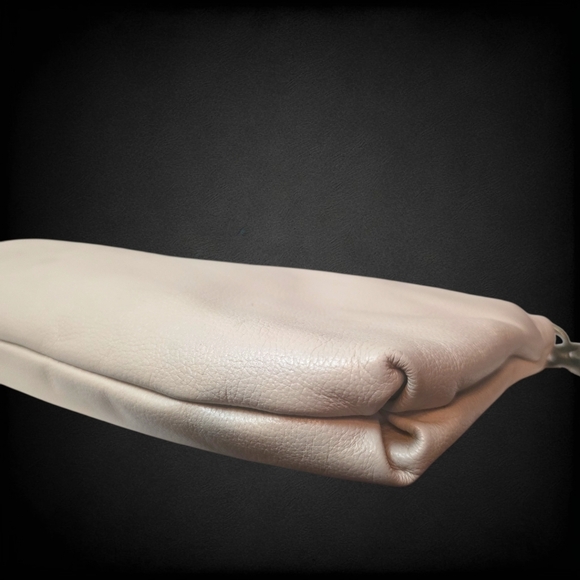 Elliott Lucca Ivory Leather Crossbody Bag Slim Shoulder Purse Minimalist Neutral - Picture 7 of 15